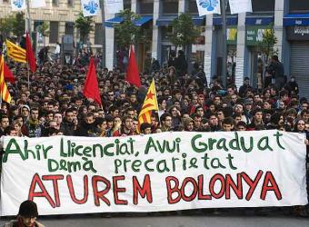 Manifestación contra la reforma universitaria de Bolonia en Valencia- GIANLUCA BATTISTA 
