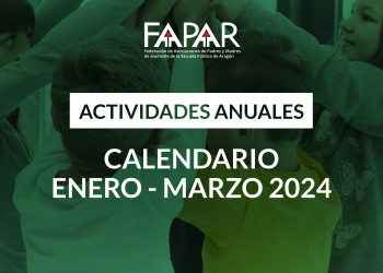 ACTIVIDADES ANUALES FAPAR - CALENDARIO ENERO - MARZO 2024